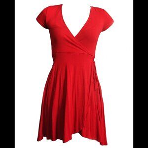 Forever 21 Red Wrap Mini Dress